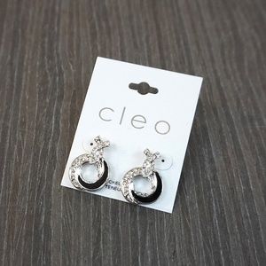 Cleo Silver and Black Earrings